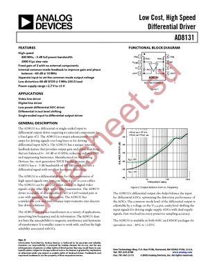 AD8131AR-REEL7 datasheet  